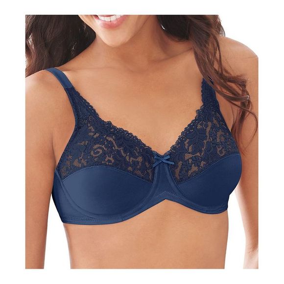 Lilyette Comfort Lace Minimizer Bra -  Sailor Blue  0428 - Picture 1 of 1